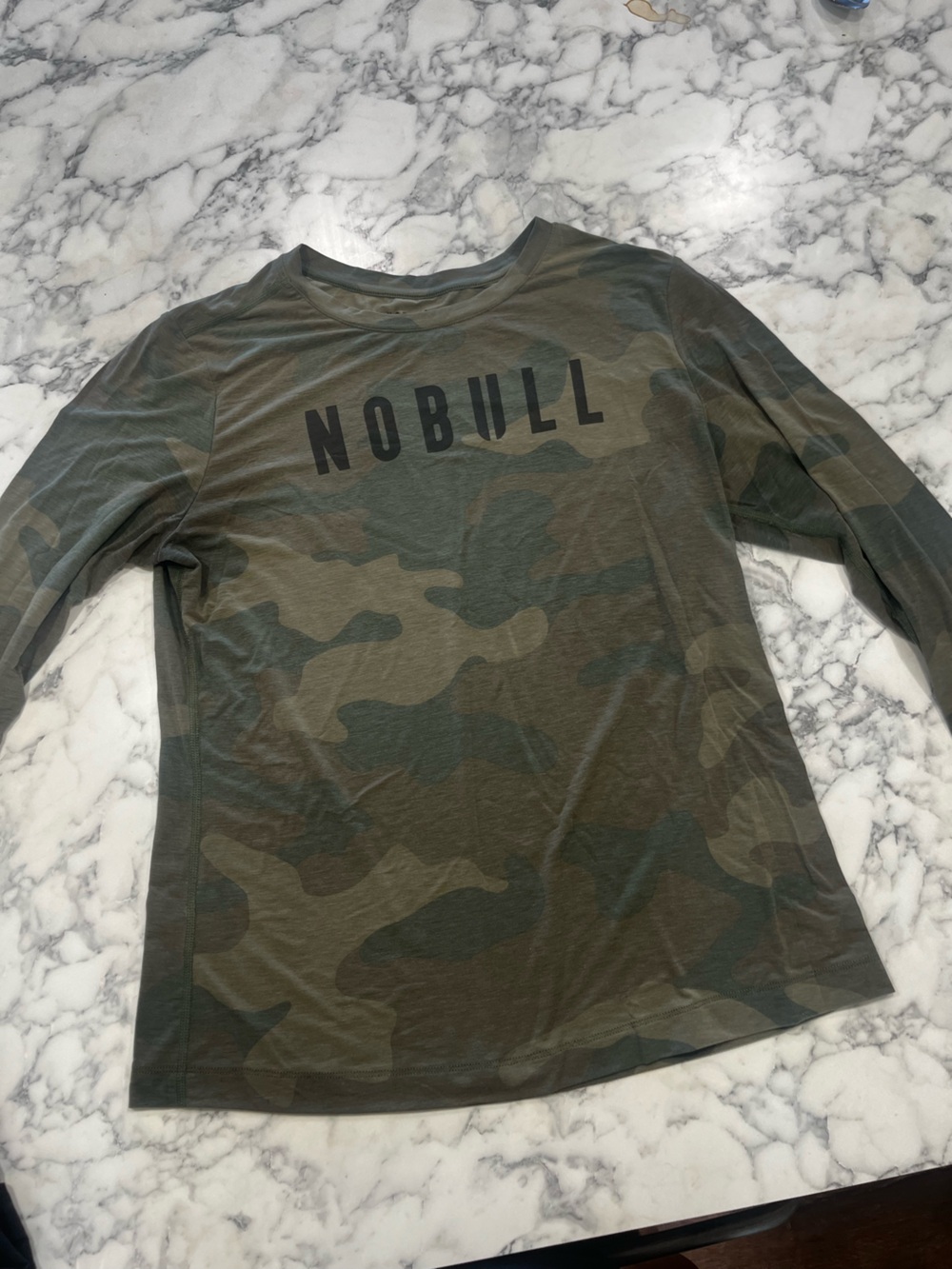 NOBULL Men's Olive Camo Long Sleeve Performance Tee